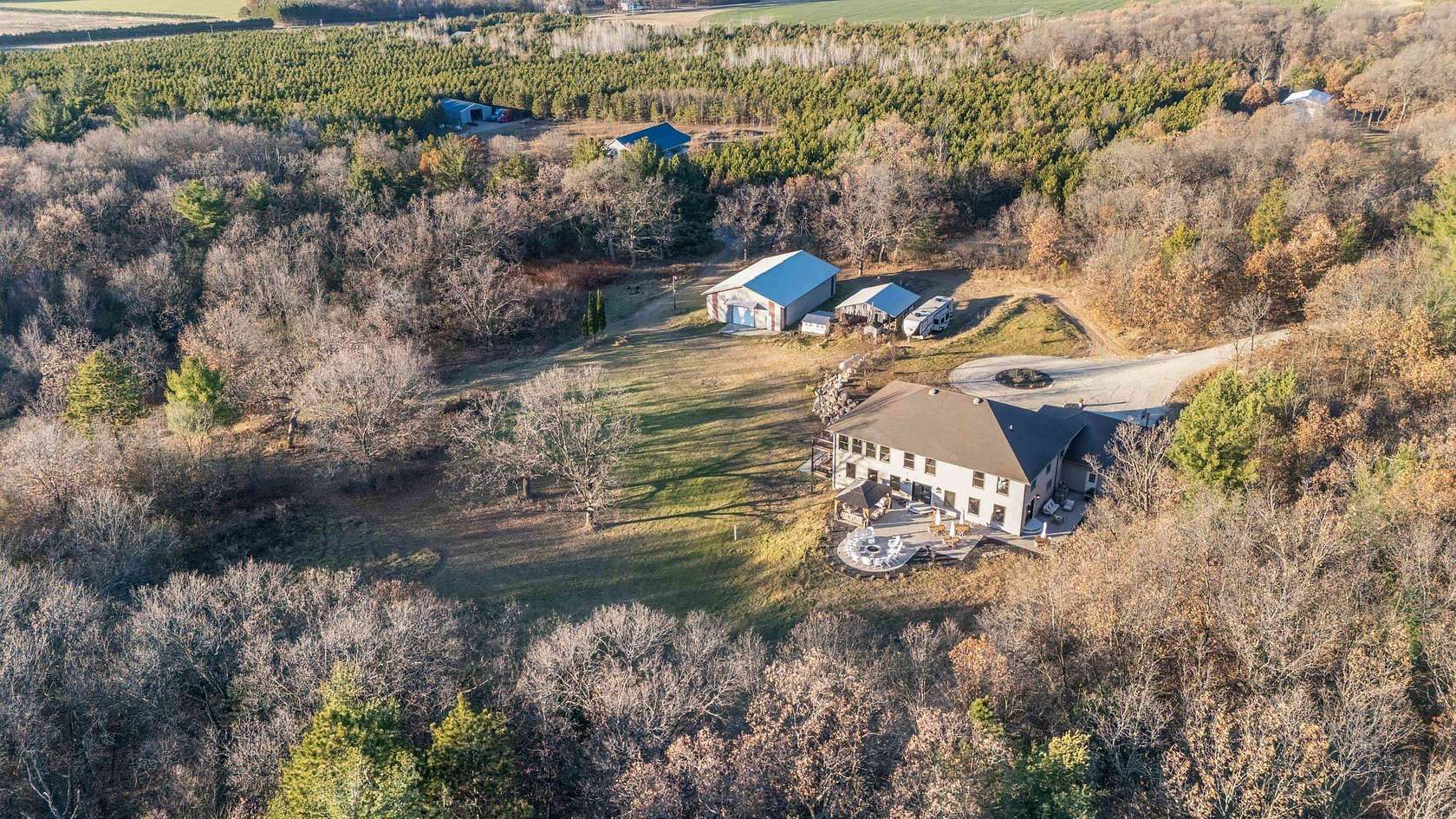 35 Acres of Agricultural Land with Home for Sale in Plainfield, Wisconsin