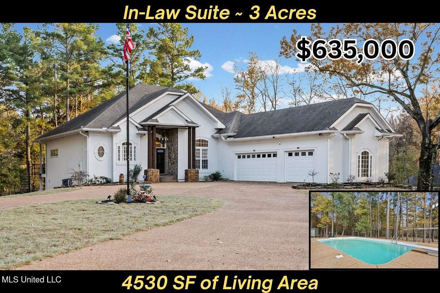 3 Acres of Residential Land with Home for Sale in Hernando, Mississippi