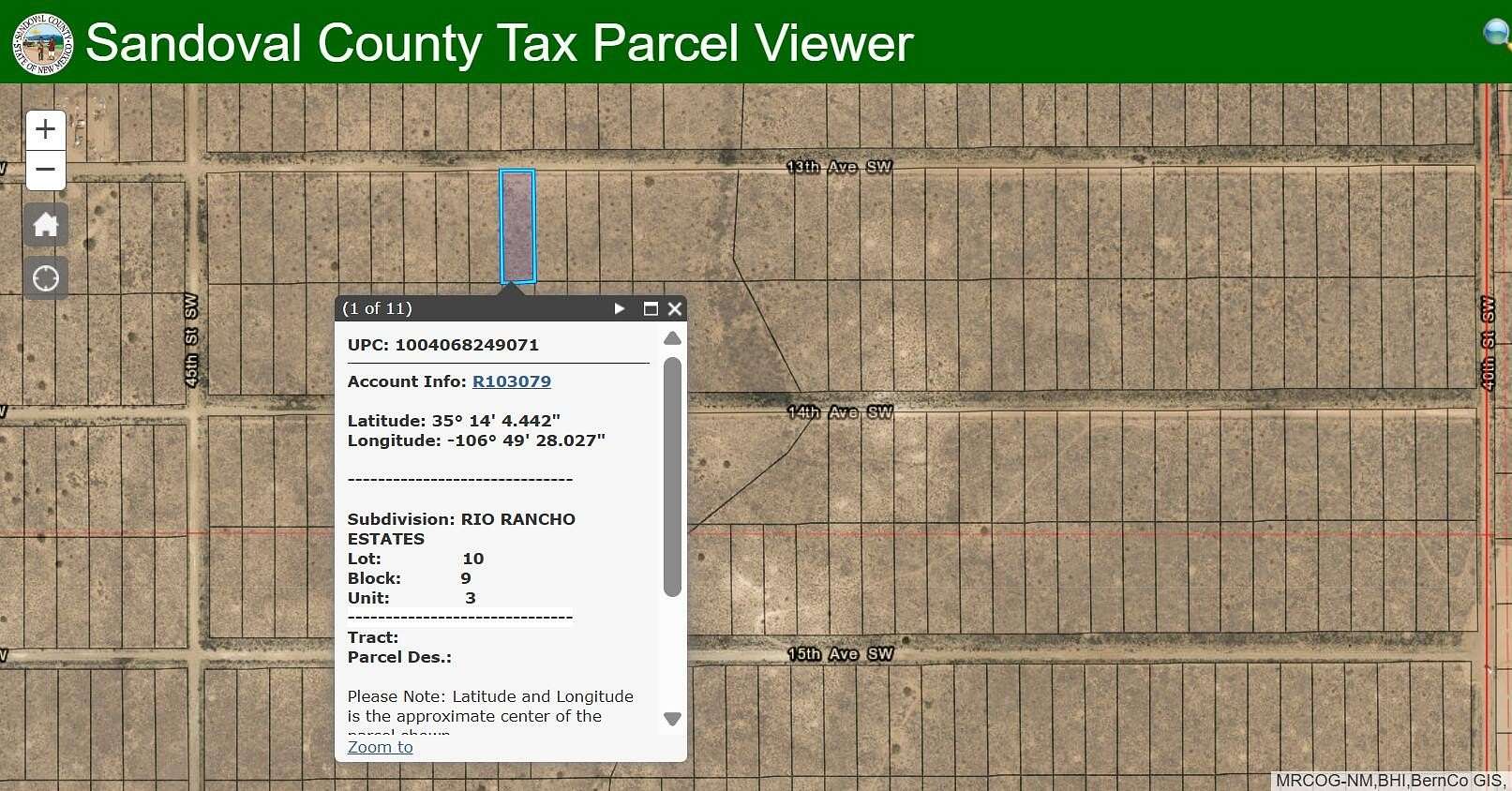 1 Acre of Land for Sale in Rio Rancho, New Mexico