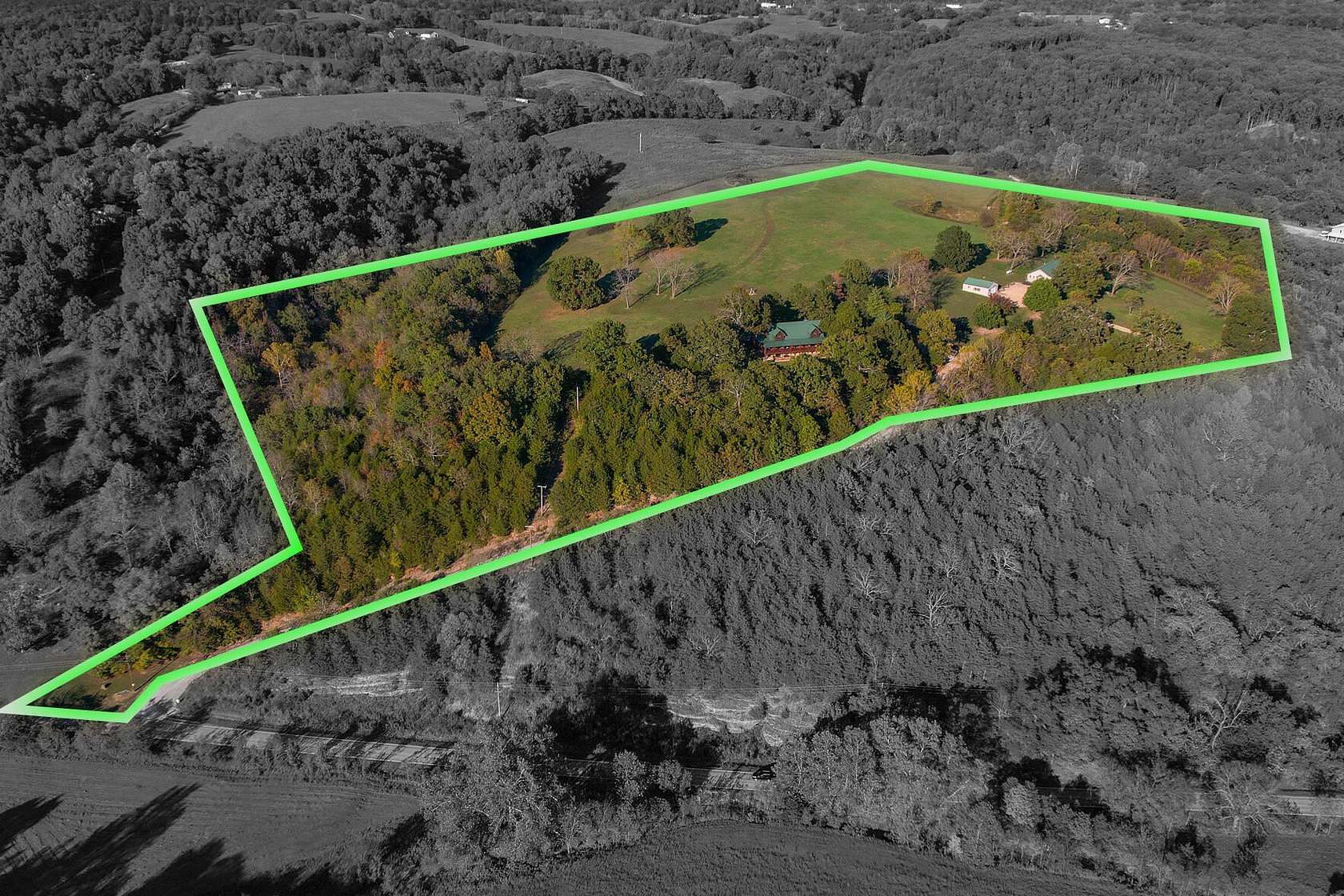 28.1 Acres of Land with Home for Sale in Galena, Missouri