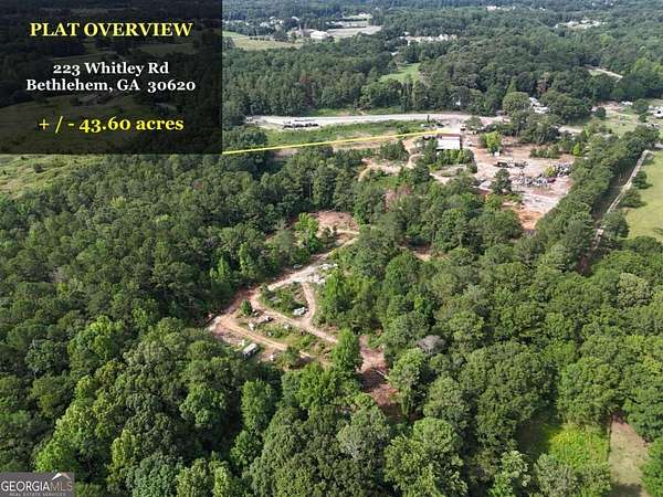 43.6 Acres of Commercial Land for Sale in Bethlehem, Georgia