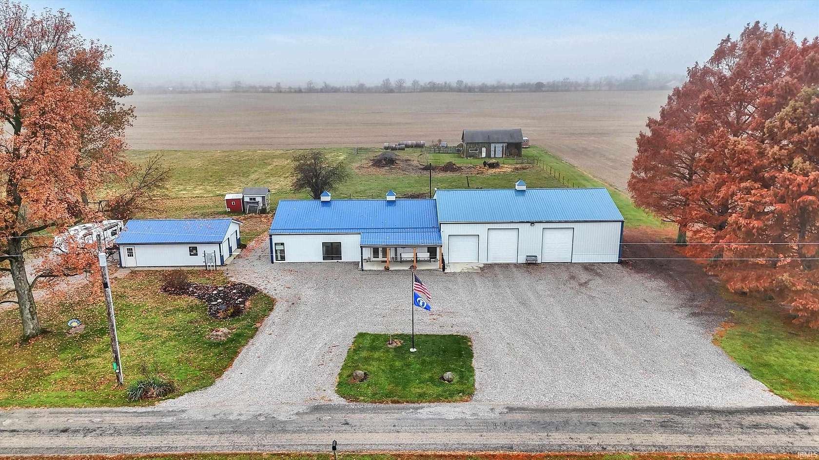 5 Acres of Land with Home for Sale in Charlottesville, Indiana