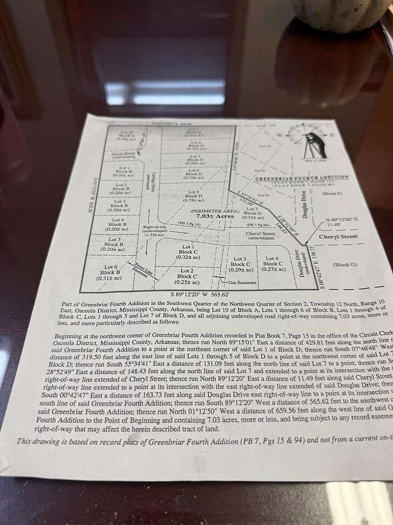 7.3 Acres of Land for Sale in Osceola, Arkansas