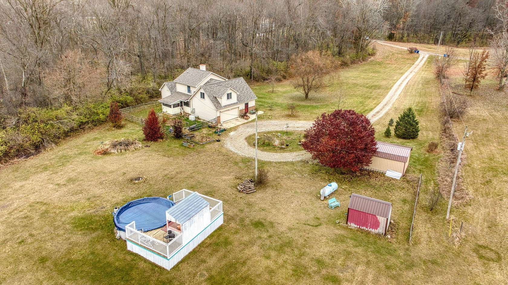 10 Acres of Recreational Land with Home for Sale in Brooklyn, Michigan