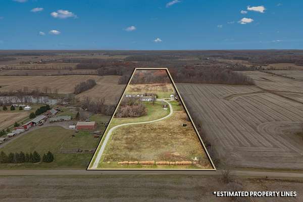 15 Acres of Land with Home for Sale in Pittsford, Michigan