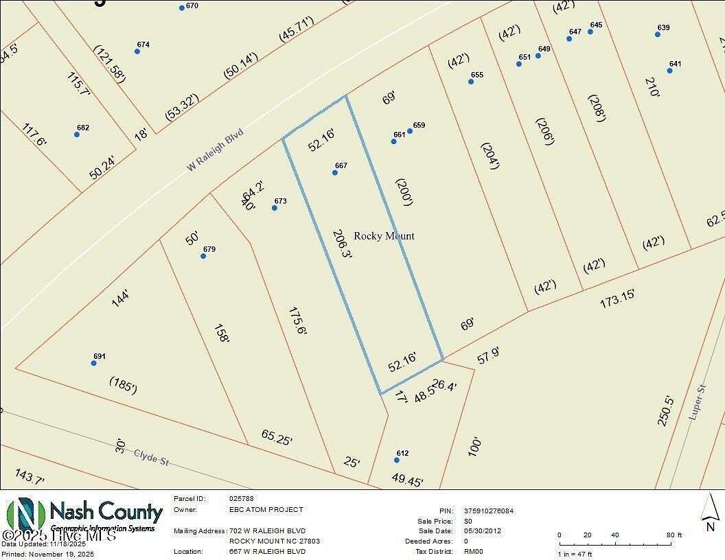 0.26 Acres of Residential Land for Sale in Rocky Mount, North Carolina