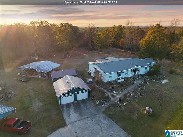 114 Acres of Land with Home for Sale in Alpine, Alabama