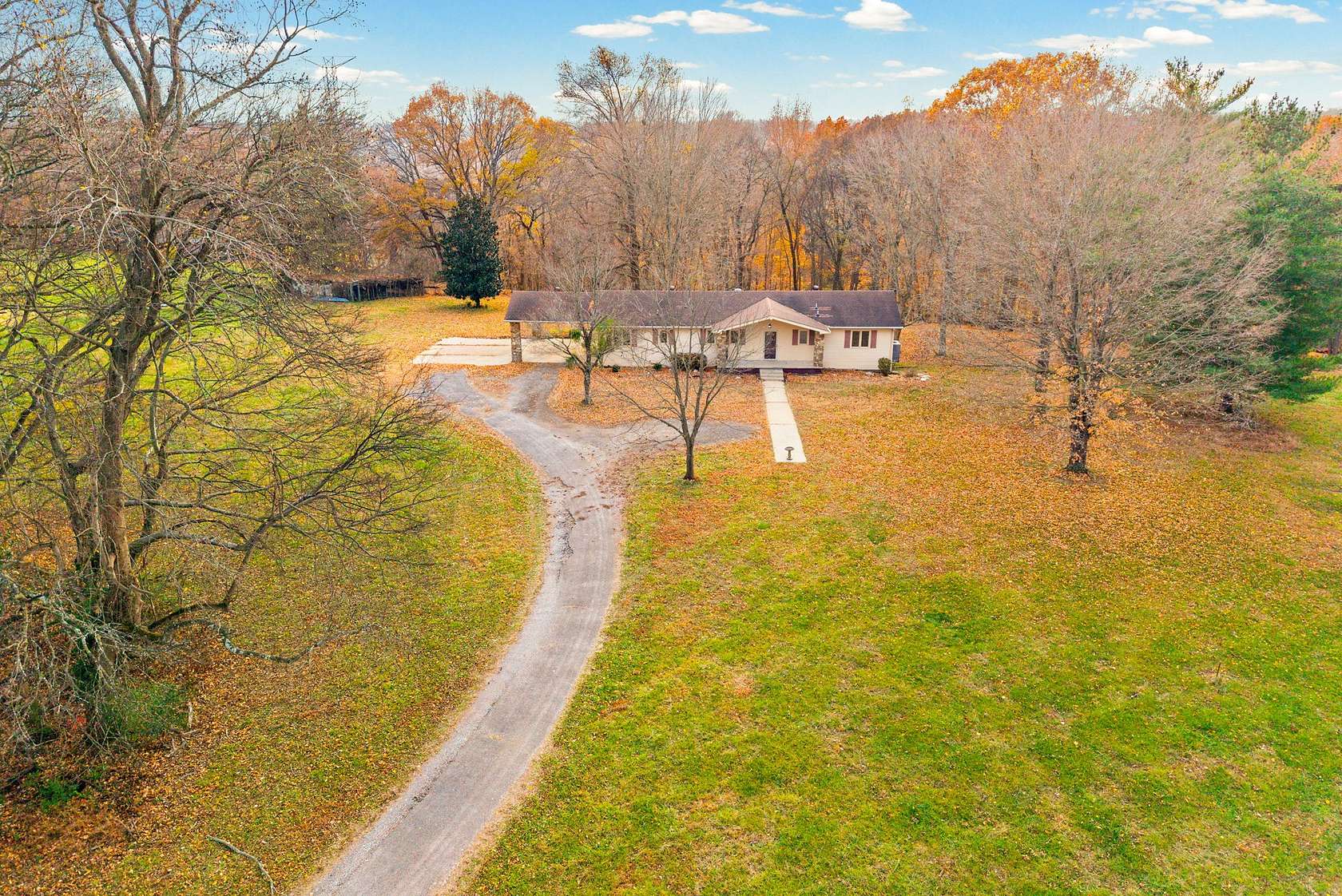 10.2 Acres of Land with Home for Sale in Clarksville, Tennessee