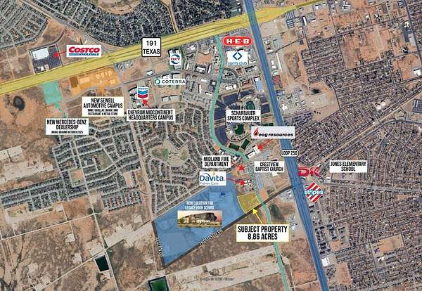 8.86 Acres of Mixed-Use Land for Sale in Midland, Texas