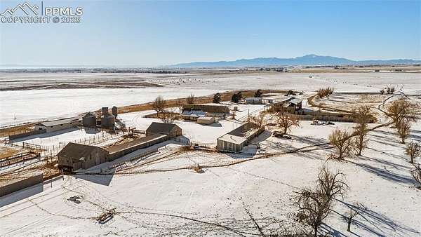 753 Acres of Agricultural Land with Home for Sale in Calhan, Colorado