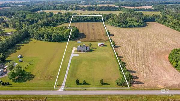 8.28 Acres of Residential Land with Home for Sale in Robertsdale, Alabama