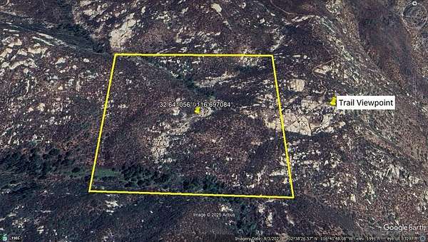 40 Acres of Land for Sale in Jamul, California