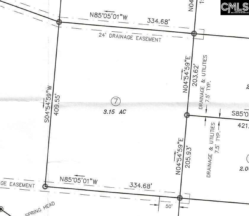 3.15 Acres of Residential Land for Sale in Leesville, South Carolina