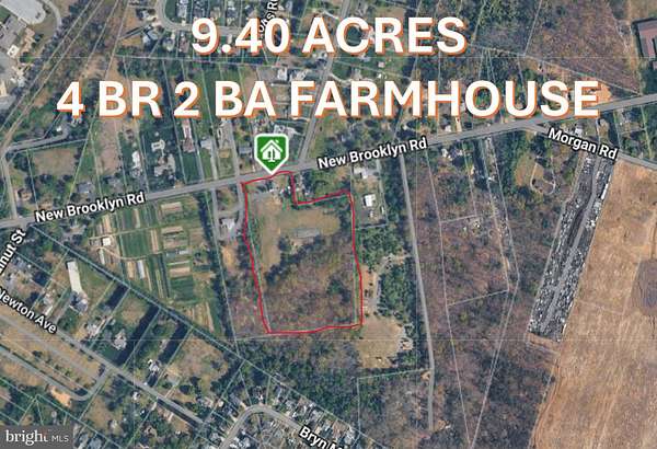 9.38 Acres of Land with Home for Sale in Williamstown, New Jersey
