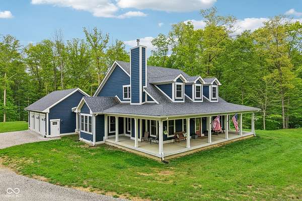 17.5 Acres of Land with Home for Sale in Martinsville, Indiana