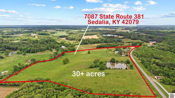 31 Acres of Land with Home for Sale in Sedalia, Kentucky