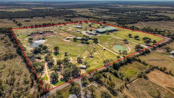 40.5 Acres of Agricultural Land with Home for Sale in Mineral Wells, Texas