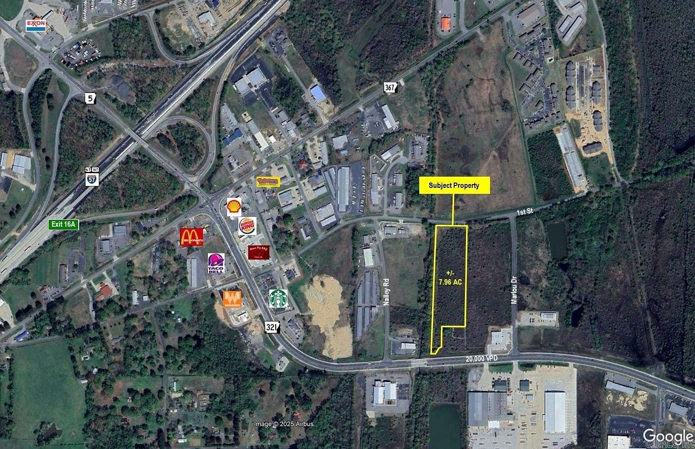 8 Acres of Commercial Land for Sale in Cabot, Arkansas