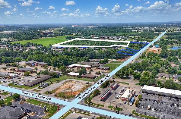 18 Acres of Mixed-Use Land for Sale in Lowell, Arkansas
