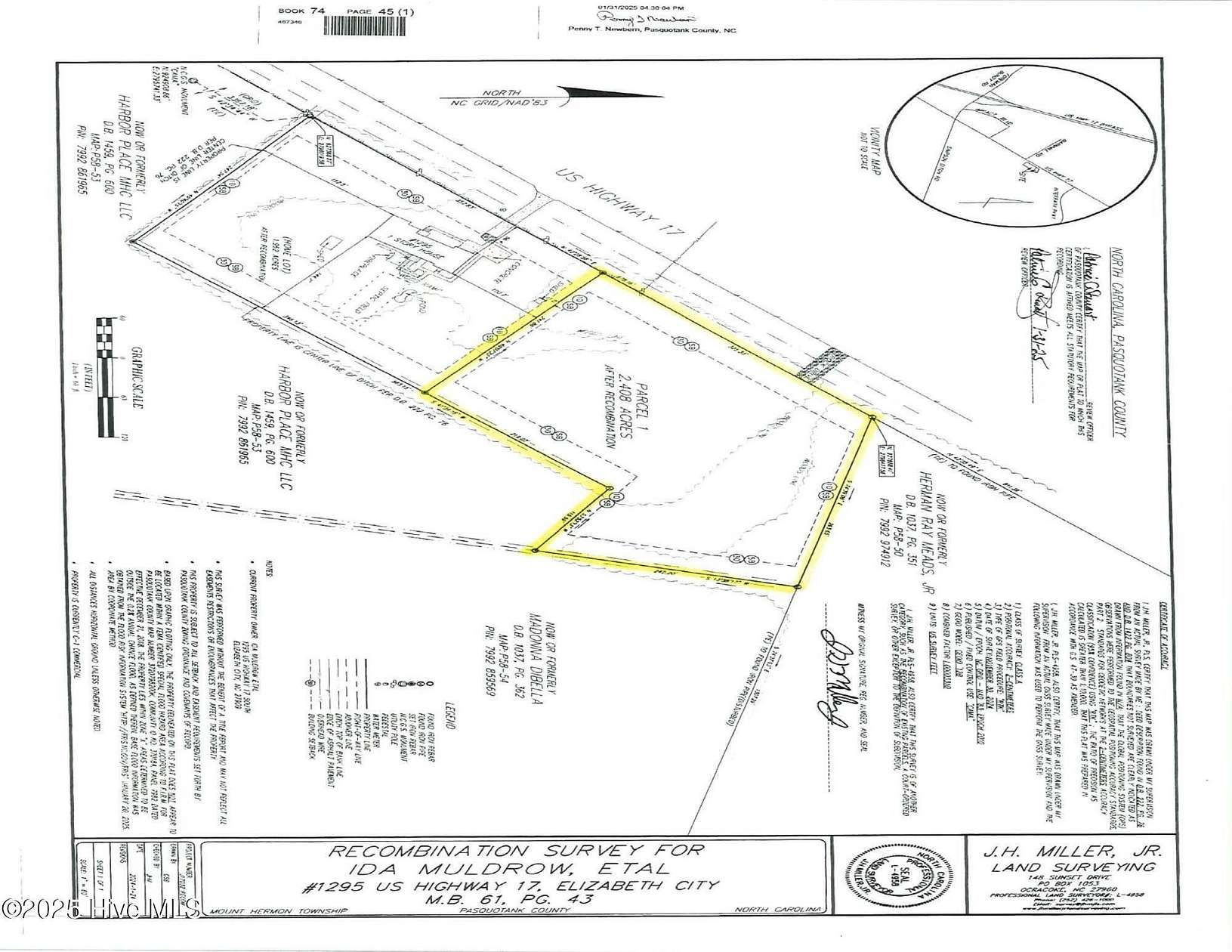1.4 Acres of Commercial Land for Sale in Elizabeth City, North Carolina