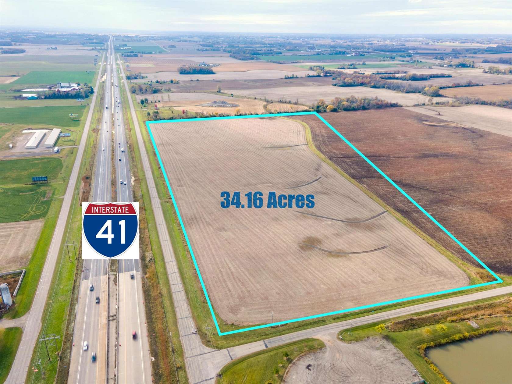 34.2 Acres of Commercial Land for Sale in Oshkosh, Wisconsin