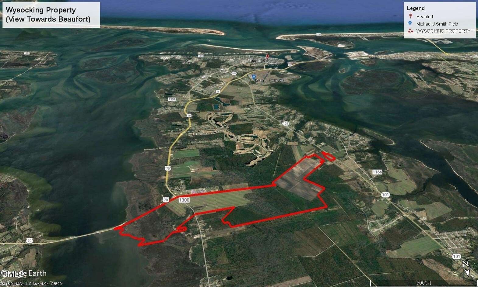810 Acres of Land for Sale in Beaufort, North Carolina