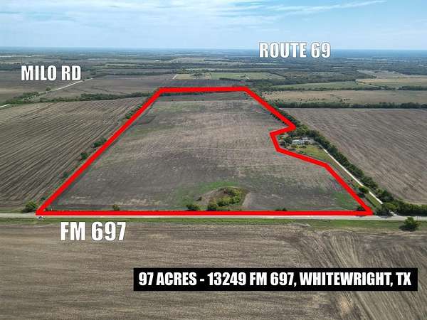 97 Acres of Agricultural Land for Sale in Whitewright, Texas