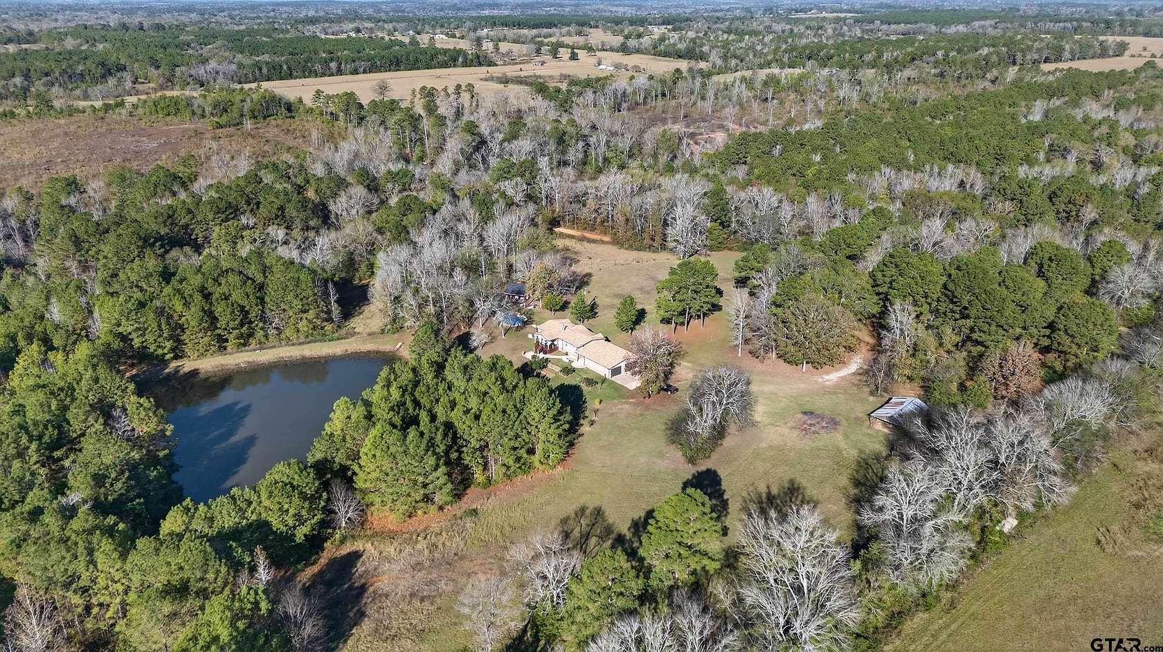 51.8 Acres of Land with Home for Sale in Reklaw, Texas