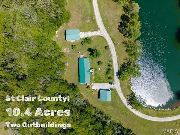 10.4 Acres of Recreational Land with Home for Sale in Lenzburg, Illinois