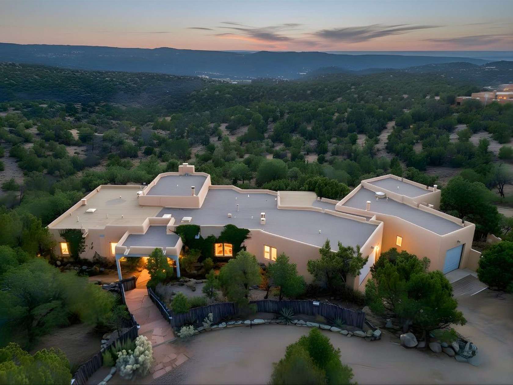 4.3 Acres of Residential Land with Home for Sale in Santa Fe, New Mexico