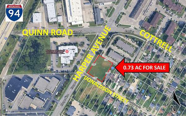 0.73 Acres of Commercial Land for Sale in Clinton Charter Township, Michigan