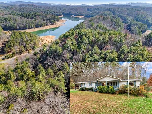 10.8 Acres of Recreational Land with Home for Sale in Murphy, North Carolina