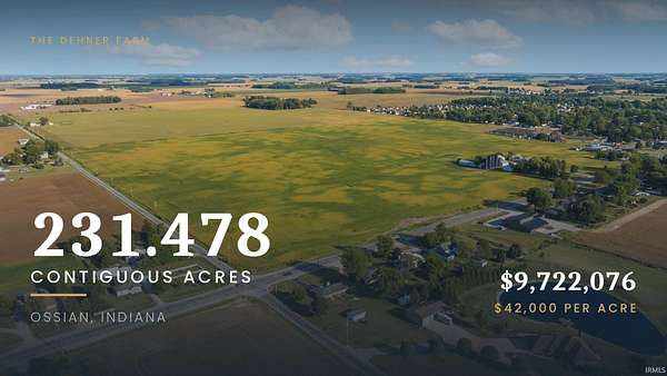 231 Acres of Land for Sale in Ossian, Indiana