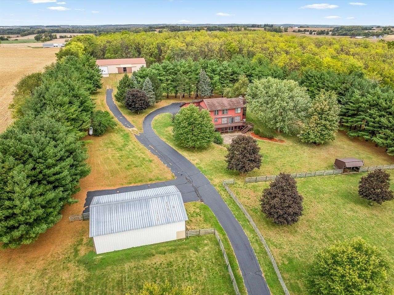 8.49 Acres of Land with Home for Sale in Ridott, Illinois