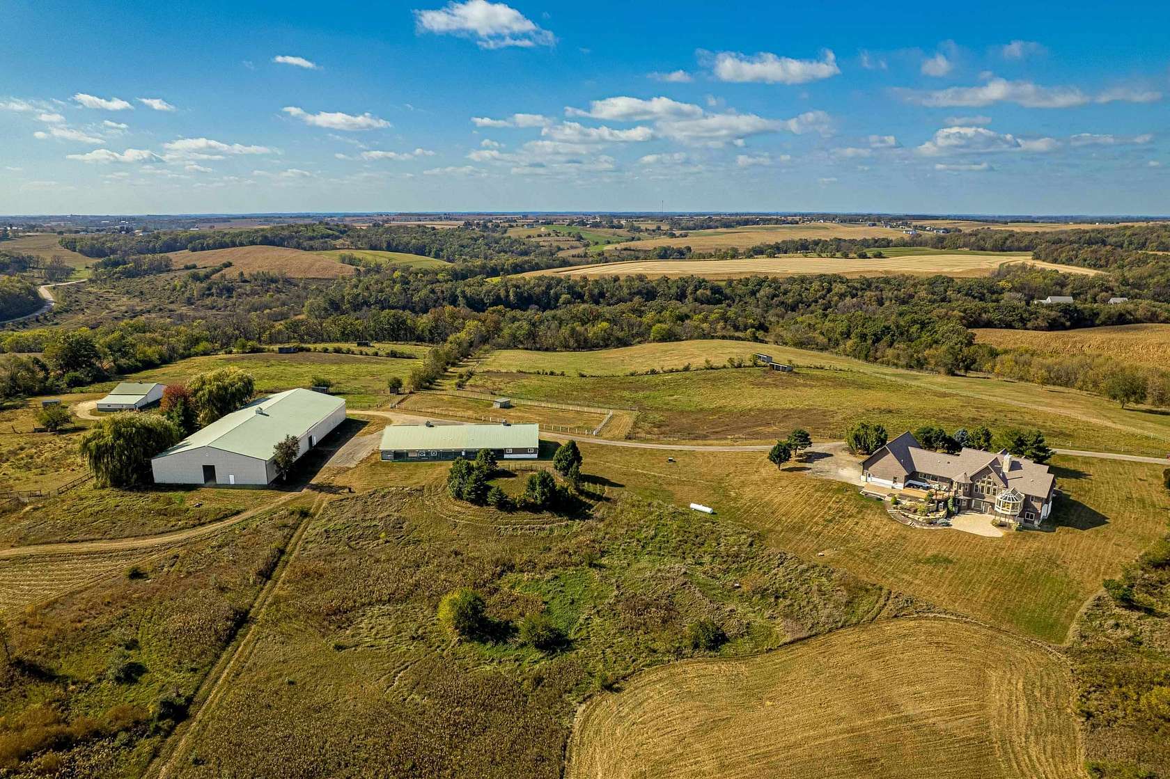 67.3 Acres of Land with Home for Sale in New Glarus, Wisconsin