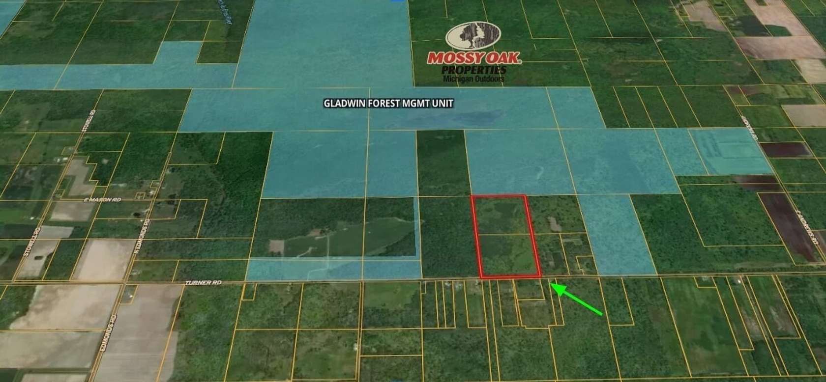 80 Acres of Recreational Land for Sale in Turner, Michigan