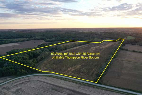 63 Acres of Recreational Land & Farm for Auction in Cainsville, Missouri