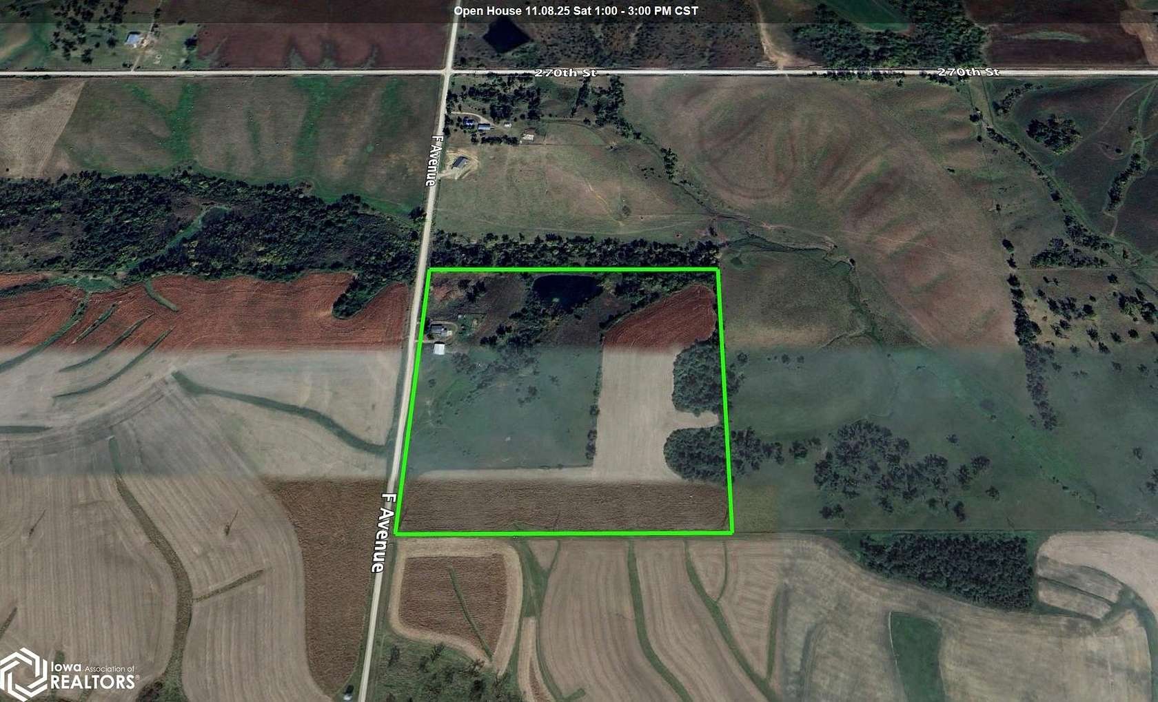 39 Acres of Agricultural Land with Home for Auction in Garwin, Iowa