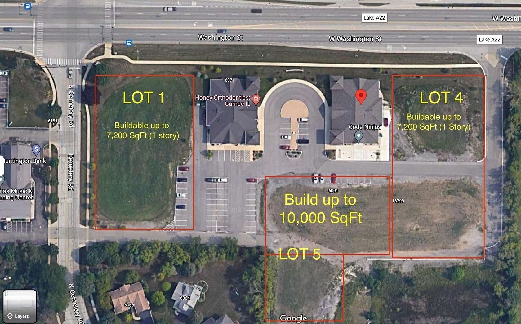 6.44 Acres of Commercial Land for Sale in Gurnee, Illinois