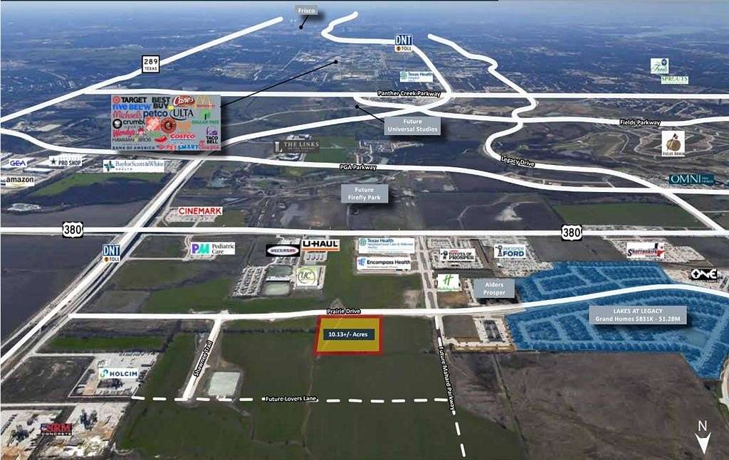 10.1 Acres of Mixed-Use Land for Sale in Prosper, Texas