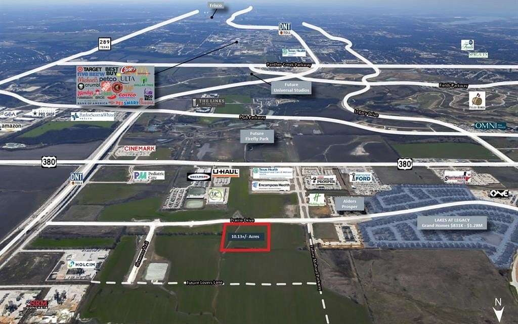 10.1 Acres of Mixed-Use Land for Sale in Prosper, Texas