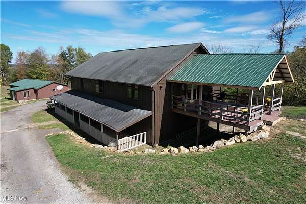 10.8 Acres of Recreational Land with Home for Sale in Bloomingdale, Ohio