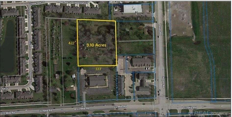 5.83 Acres of Commercial Land for Sale in Shelby Township, Michigan