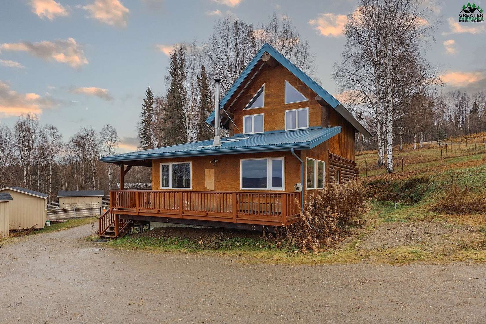 3 Acres of Residential Land with Home for Sale in Fairbanks, Alaska