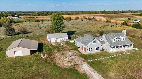 10.4 Acres of Land with Home for Sale in Wellsville, Kansas