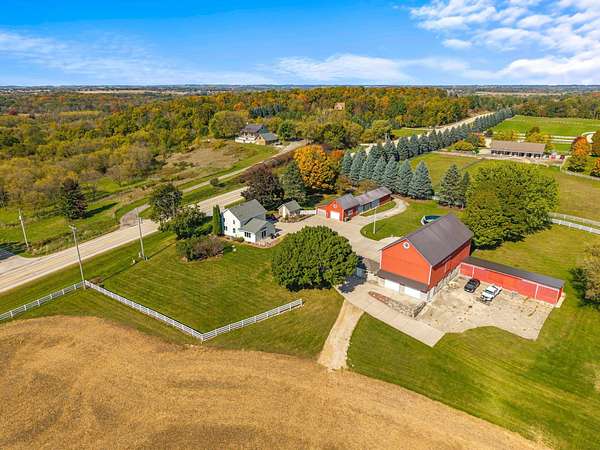 15 Acres of Land with Home for Sale in Hartford, Wisconsin