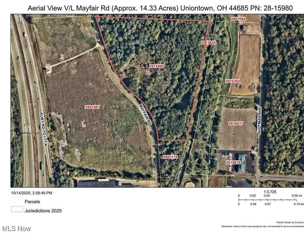 14.3 Acres of Commercial Land for Sale in Uniontown, Ohio