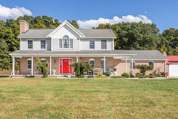 10.5 Acres of Land with Home for Sale in Sunman, Indiana