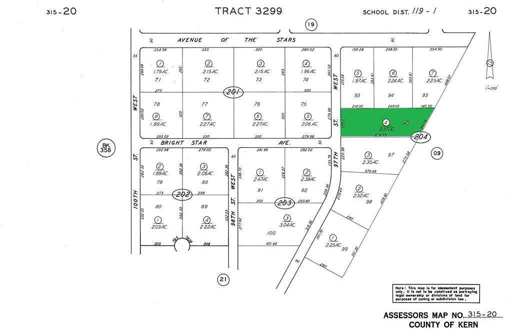 2.37 Acres of Land for Sale in Rosamond, California