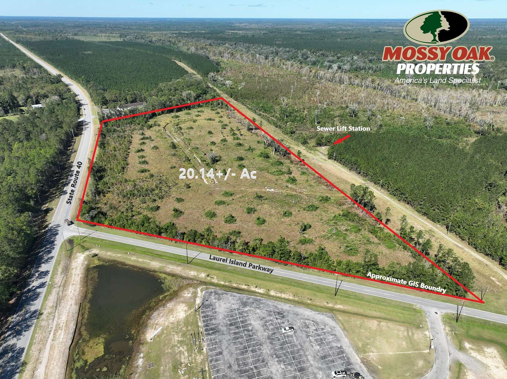 20.1 Acres of Commercial Land for Sale in Kingsland, Georgia